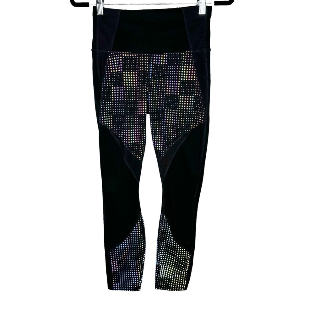 Athleta Aurora Precision 7/8 Tight Leggings Black Multi Small